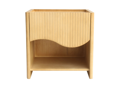 Mesita de noche con caj&oacute;n en madera maciza de mango NEREA