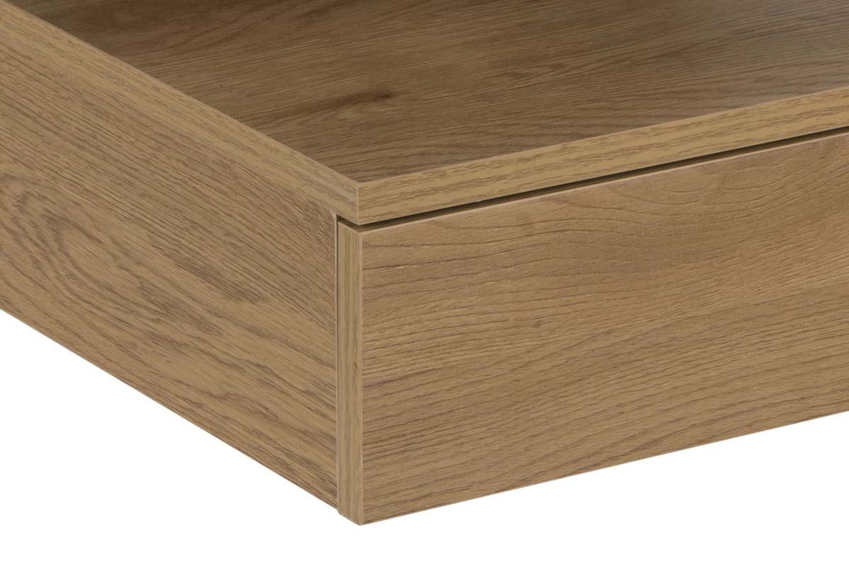 Mesita de noche de pared acabado roble natural MITSY