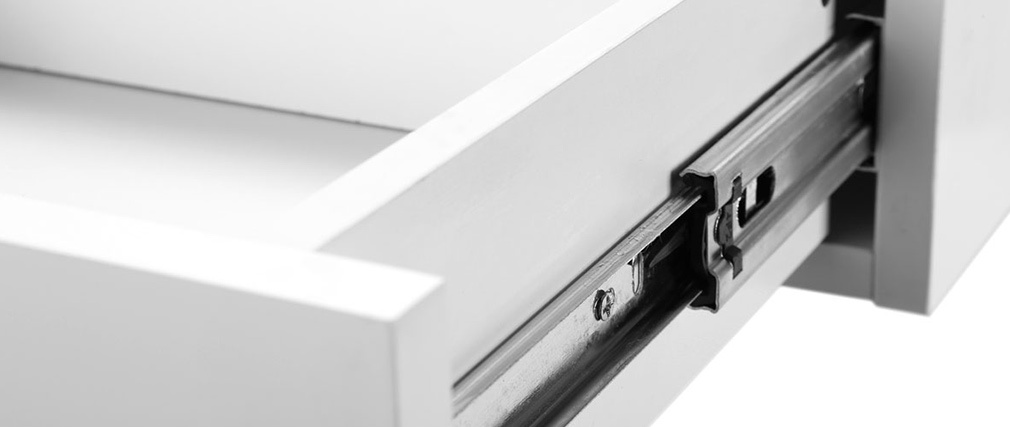 Mesita de noche de pared lacada blanca MITSY