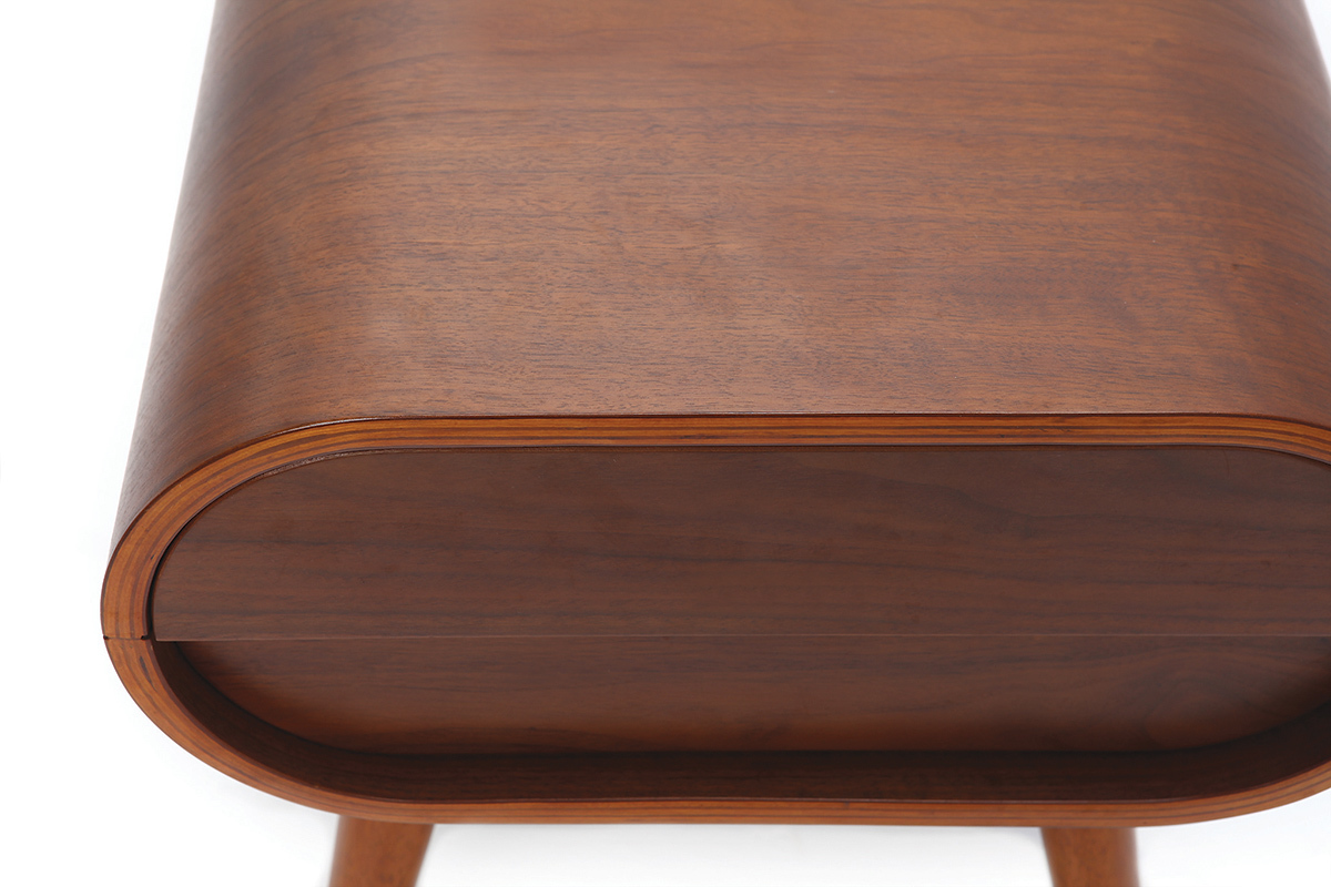 Mesita de noche dise�o nogal 1 caj�n BJORG