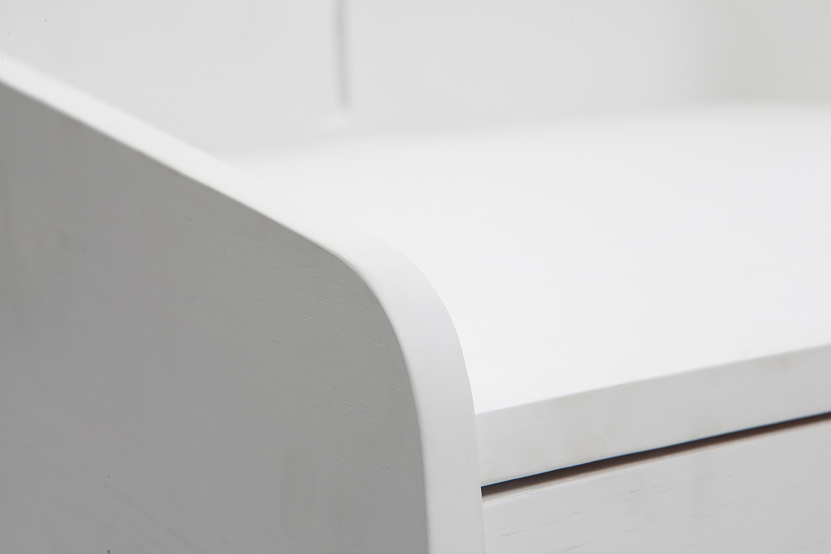 Mesita de noche estilo n�rdico fresno blanco NEVIL