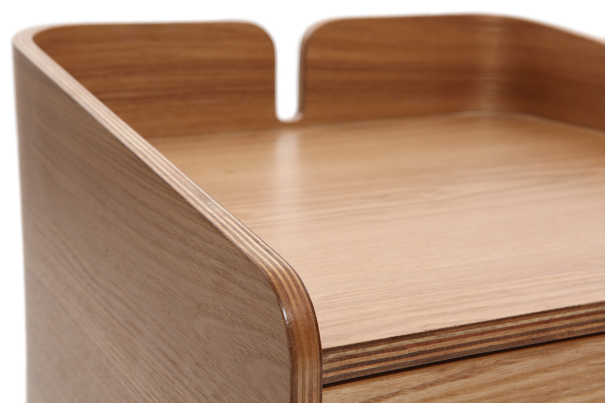 Mesita de noche estilo n�rdico fresno NEVIL