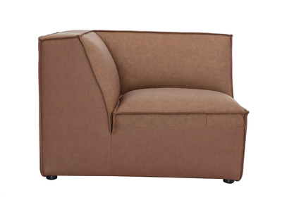 Módulo de esquina central para sofá de cuero marrón SPLIT