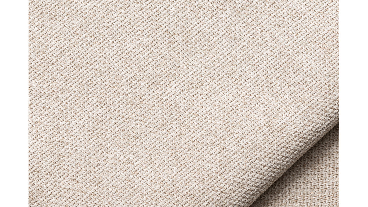 Mdulo de esquina derecha para sof de tejido beige PLURIEL