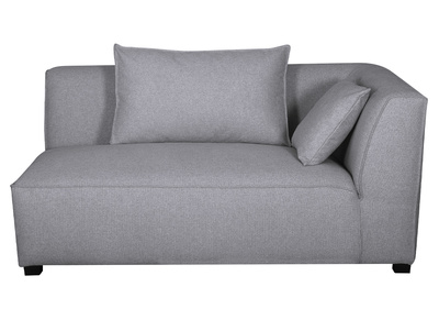 Módulo de esquina derecha para sofá de tejido gris claro PLURIEL