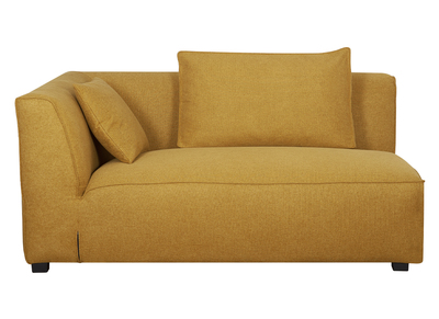 Módulo de esquina izquierdo para sofá en tejido amarillo comino PLURIEL