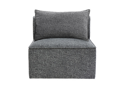 Módulo derecho para sofá de tela gris oscuro jaspeado KERRY