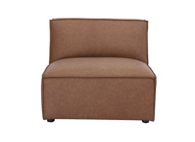 Módulo derecho para sofá en cuero marrón SPLIT