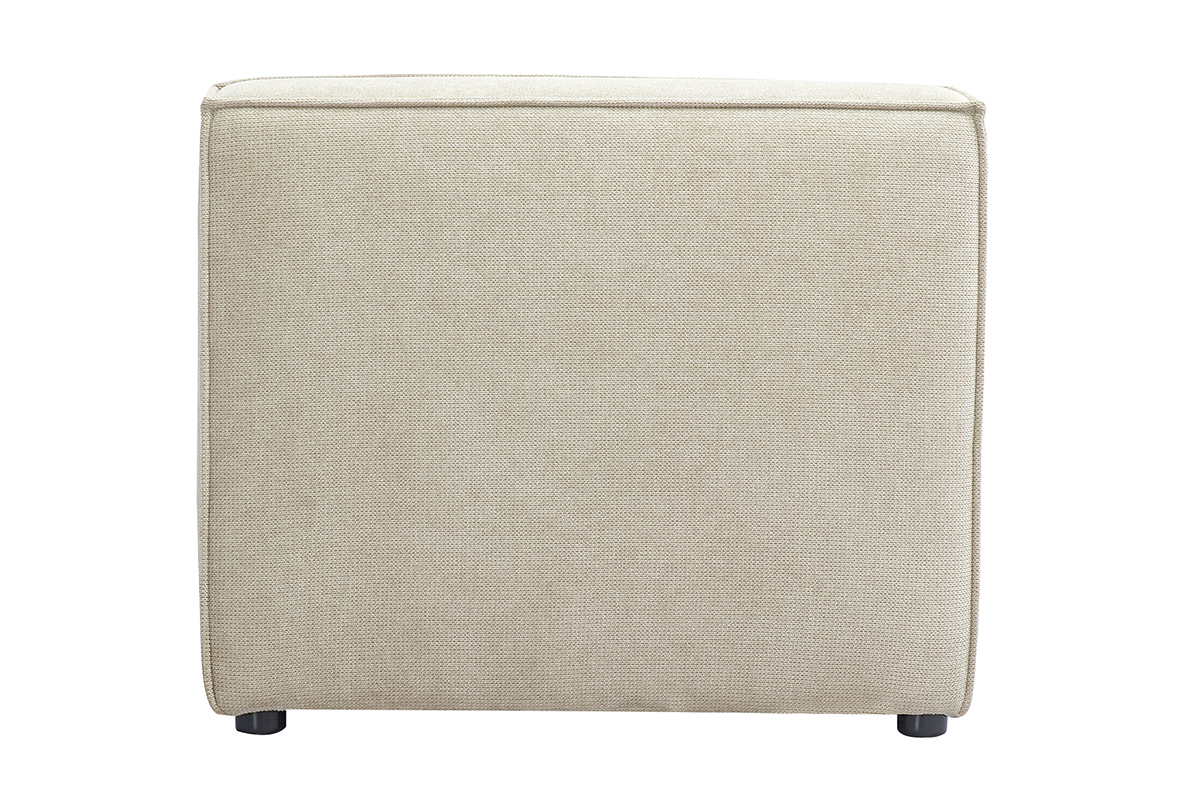 Mdulo derecho para sof en tela efecto terciopelo texturizado beige SPLIT