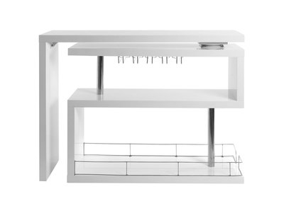 Mueble-bar dise&ntilde;o lacado blanco m&oacute;vil MAX
