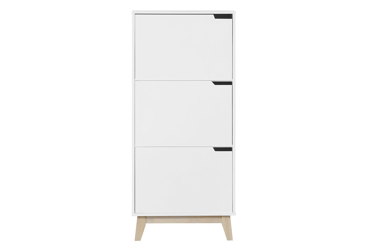 Mueble de almacenaje blanco 3 puertas LEENA