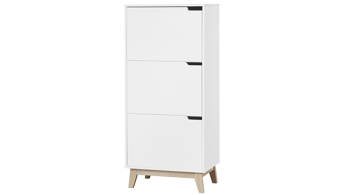 Mueble de almacenaje blanco 3 puertas LEENA