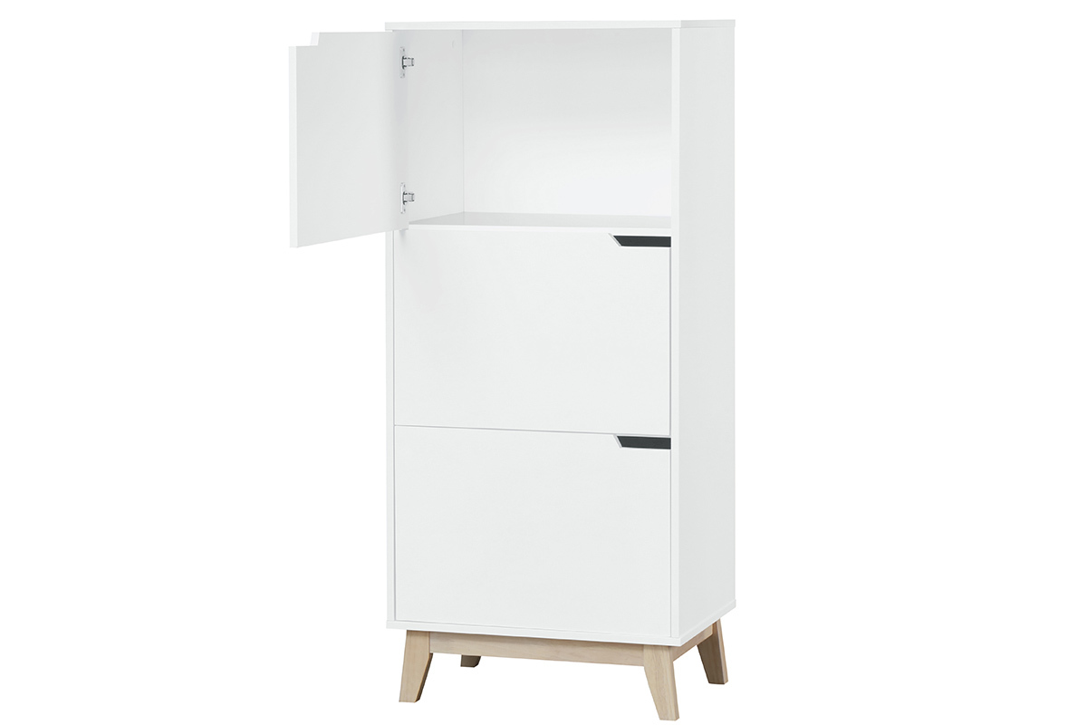Mueble de almacenaje blanco 3 puertas LEENA
