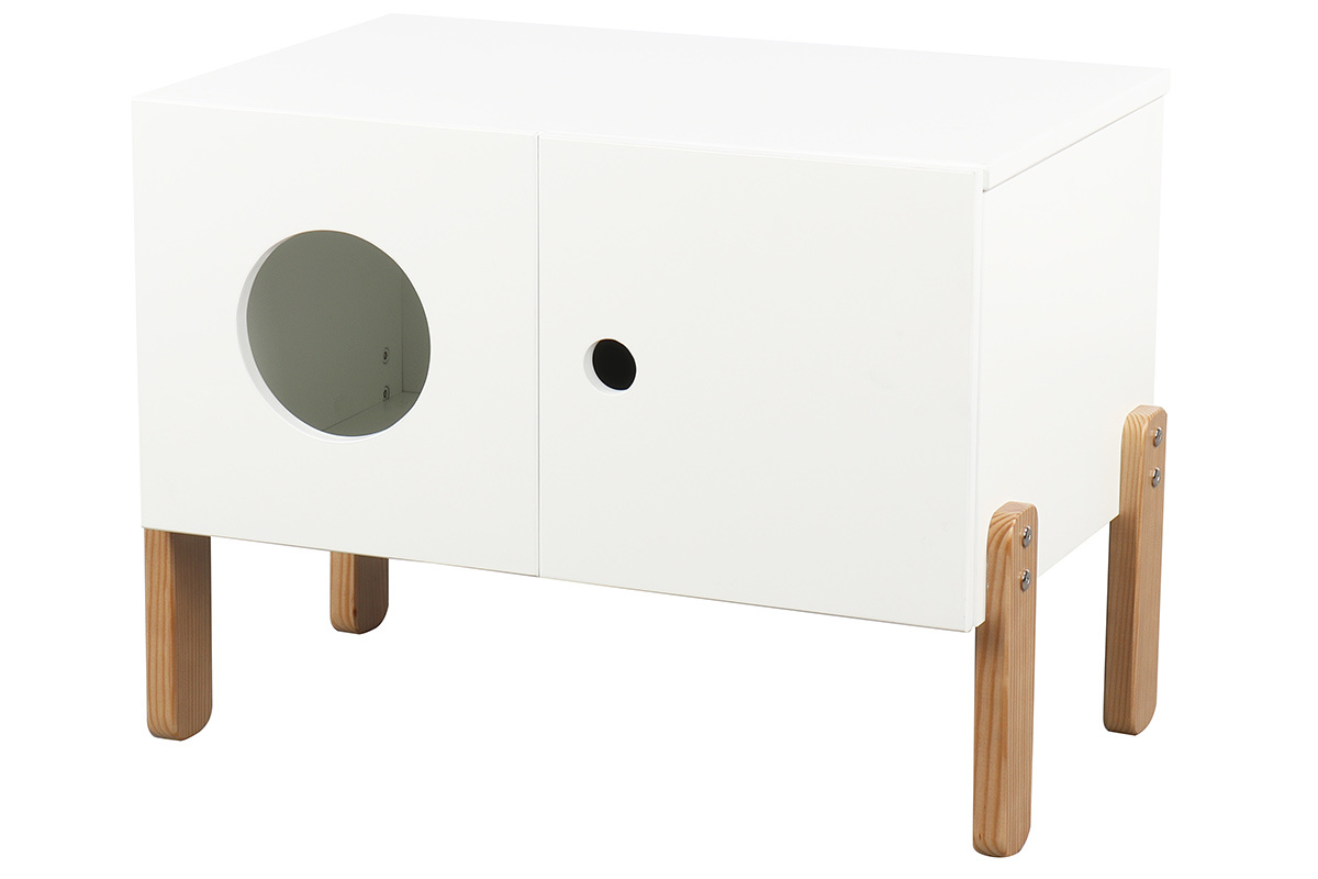 Mueble de almacenaje madera y blanco TIMEHLO