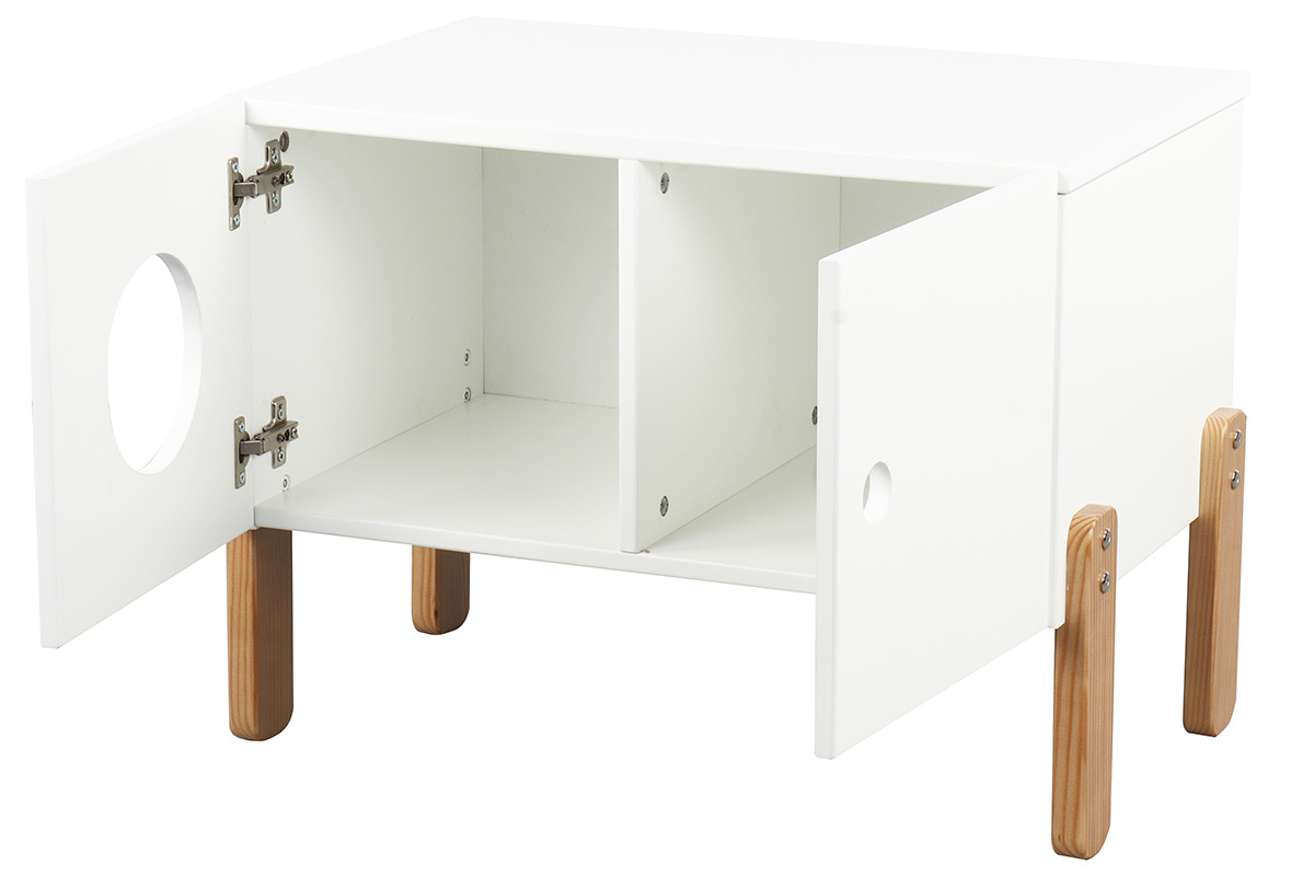 Mueble de almacenaje madera y blanco TIMEHLO