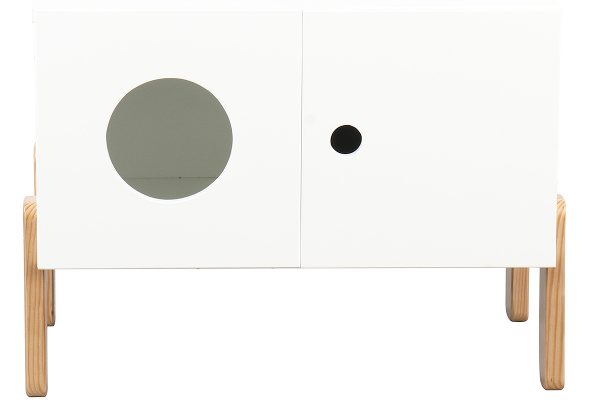 Mueble de almacenaje madera y blanco TIMEHLO