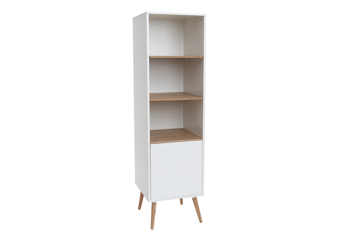 Mueble de bao blanco y madera TOTEM