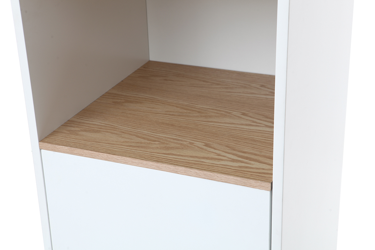Mueble de bao blanco y madera TOTEM
