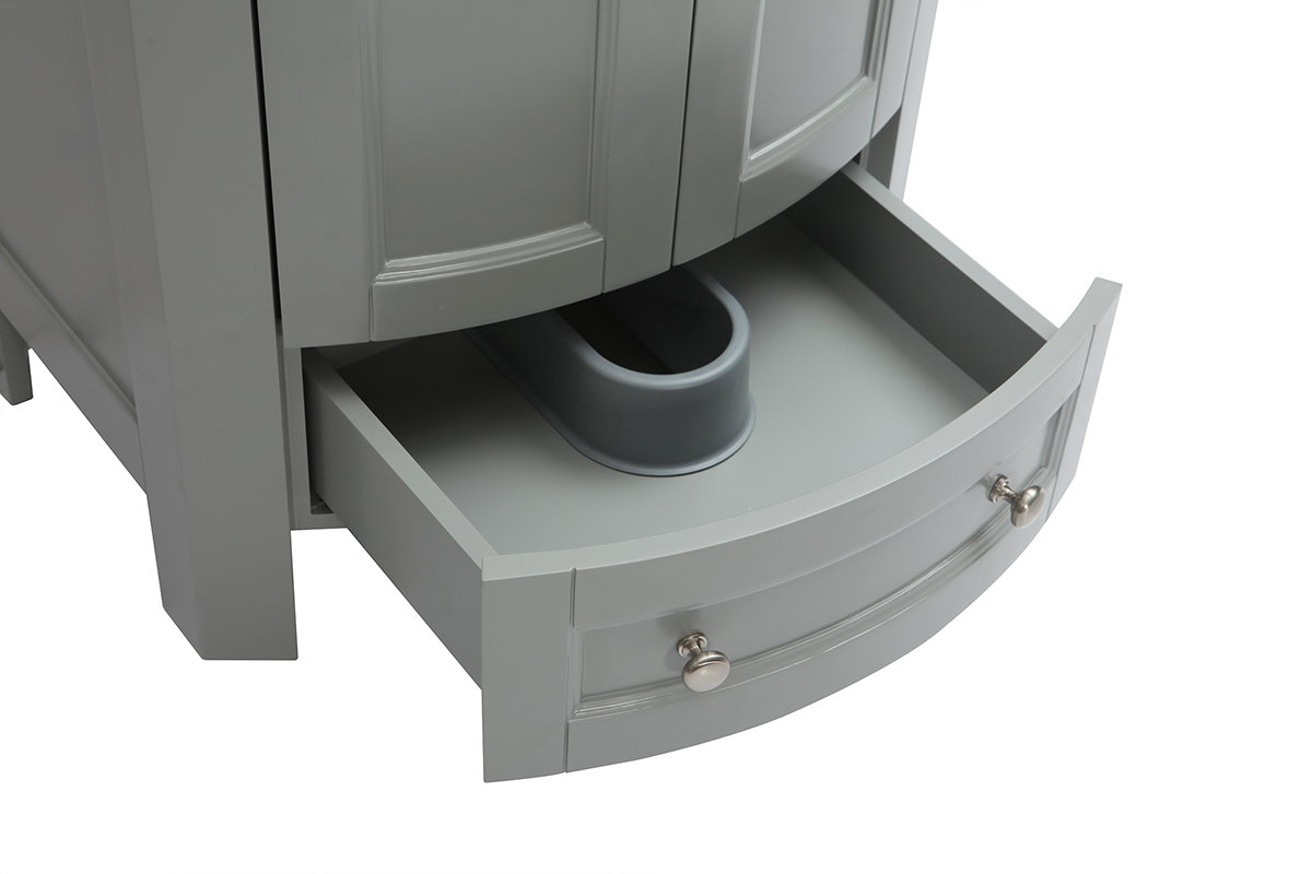 Mueble de bao con lavabo y almacenaje gris KLASI