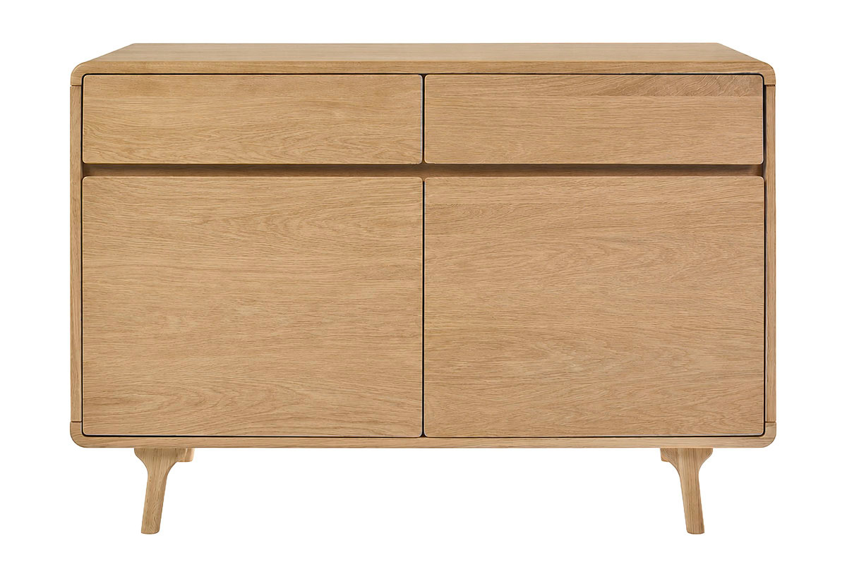 Mueble de ba�o de madera de roble macizo L120 cm ESTEBAN