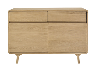 Mueble de ba&ntilde;o de madera de roble macizo L120 cm ESTEBAN