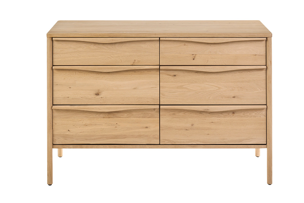 Mueble de ba�o de madera de roble macizo L120 cm MARIN