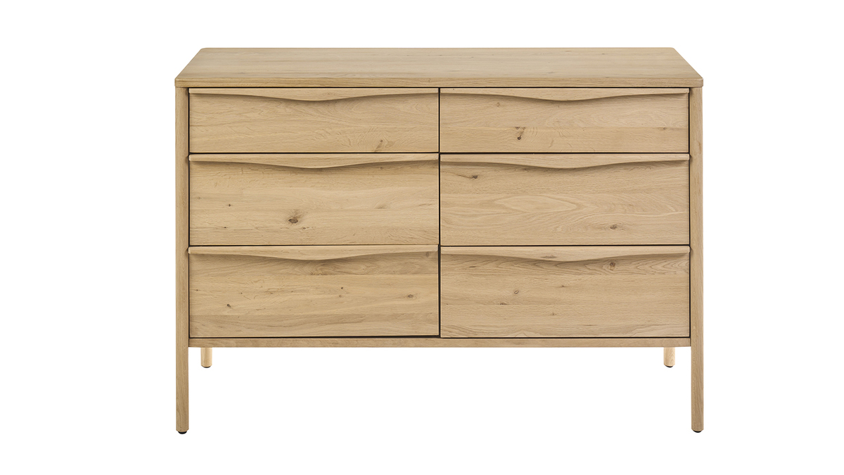 Mueble de ba�o de madera de roble macizo L120 cm MARIN