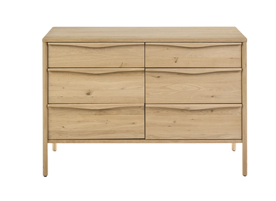Mueble de ba&ntilde;o de madera de roble macizo L120 cm MARIN