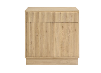 Mueble de ba&ntilde;o de madera de roble macizo L80 cm ALISTAIR