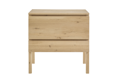 Mueble de ba&ntilde;o de madera de roble macizo L80 cm JOSHUA