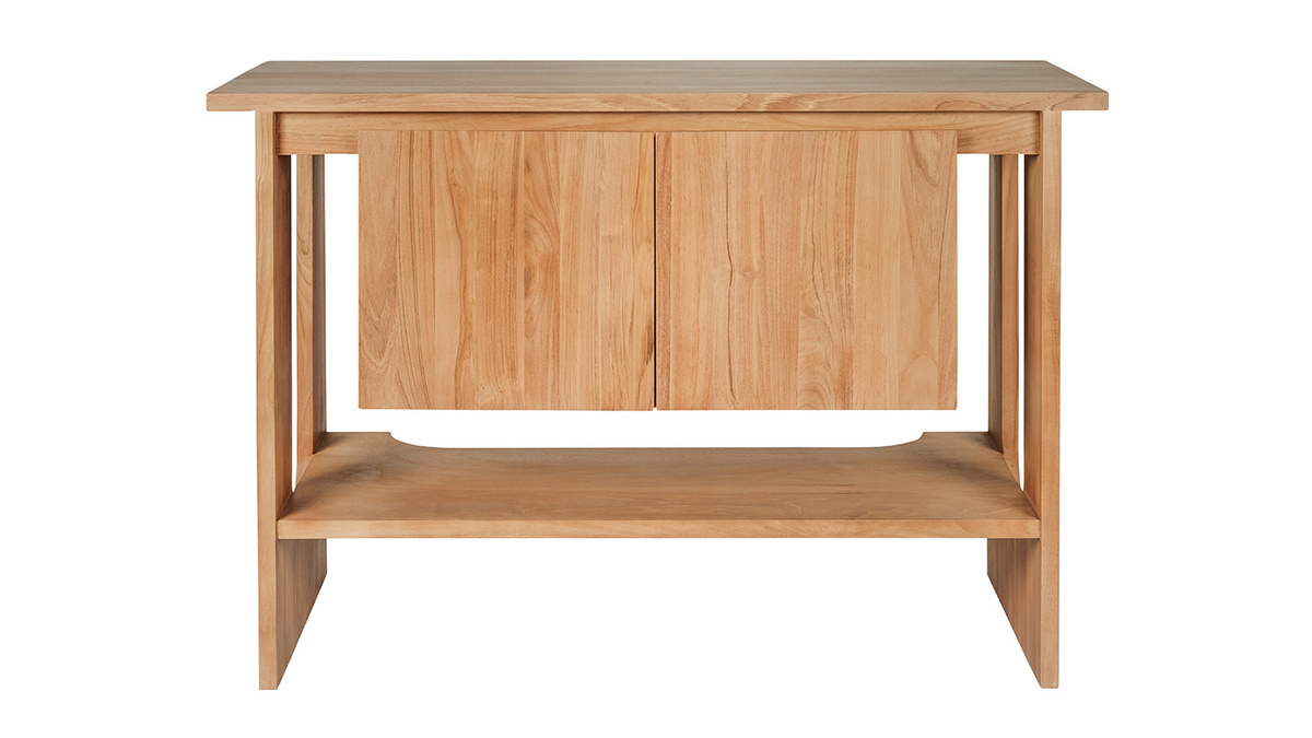 Mueble de ba�o de madera maciza de teca L120 cm ALBE