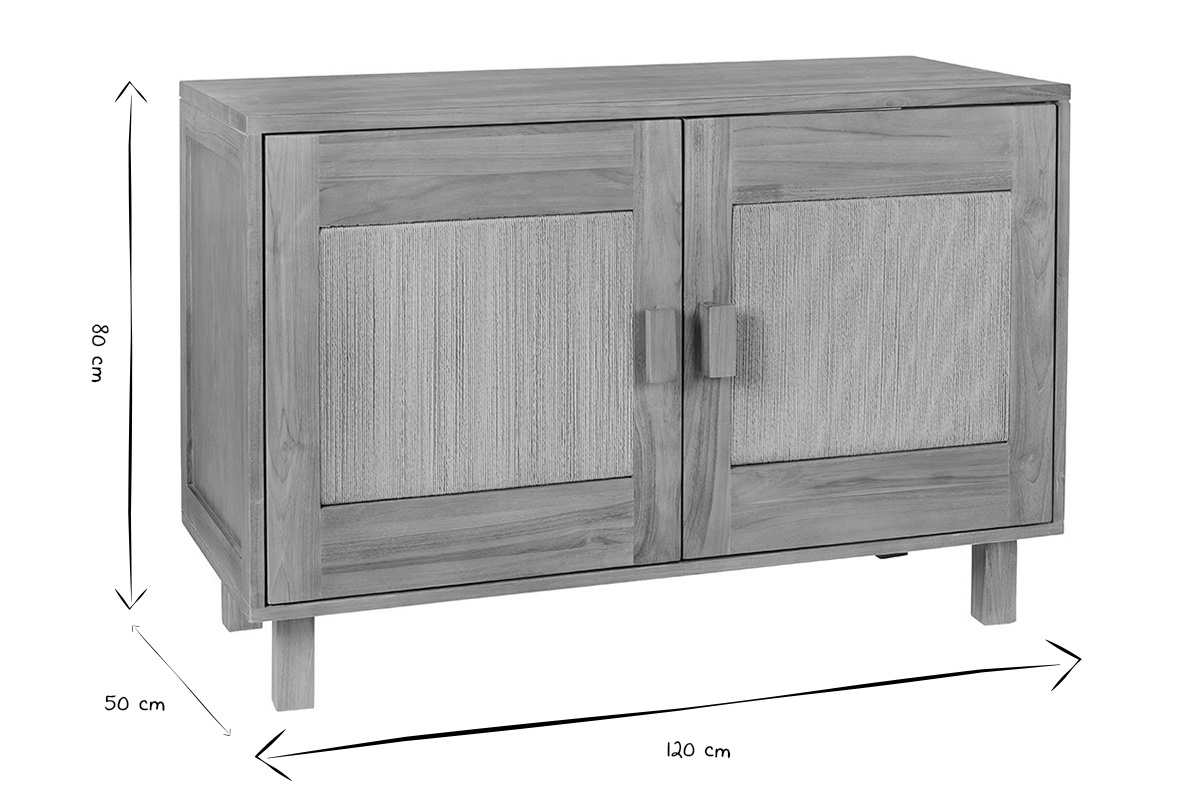 Dimensiones del mueble de ba�o MOSSA en blanco y negro: An 120 x Pr 50 x Al 80 cm.