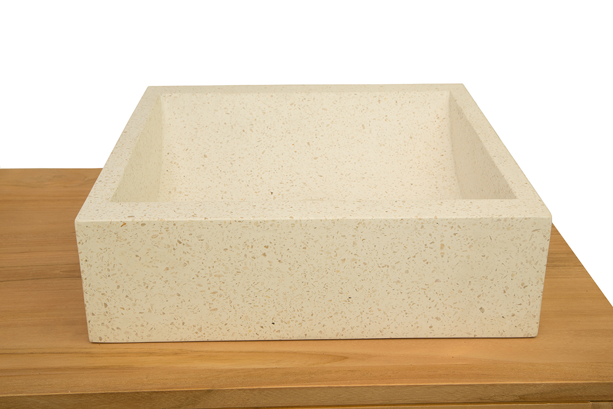 Mueble de ba�o en teca para doble lavabo (lavabos no incluidos) ARECA