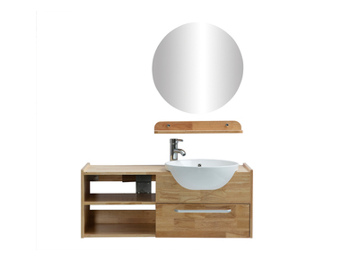 Mueble de ba&ntilde;o: lavabo, armario, estante y espejo EYTAN