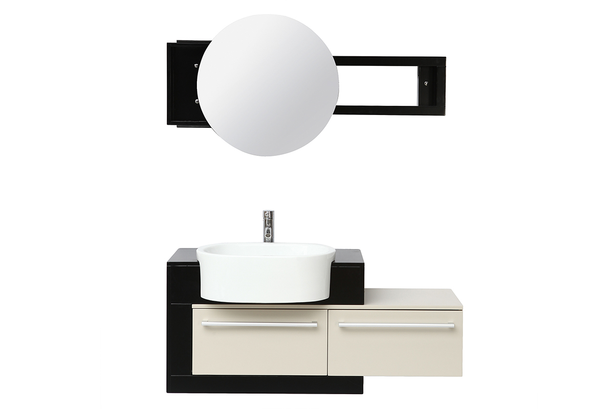Mueble de bao: lavabo, armario y espejo MARLO