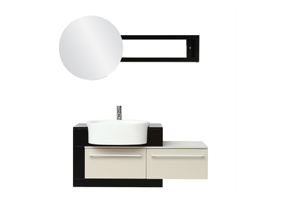 Mueble de ba&ntilde;o: lavabo, armario y espejo MARLO