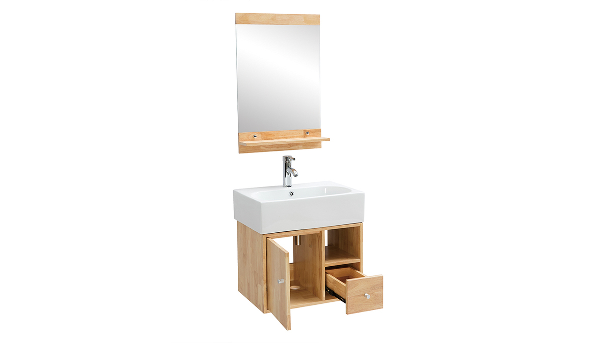Mueble de bao : lavabo, mueble de lavabo y espejo EVAN