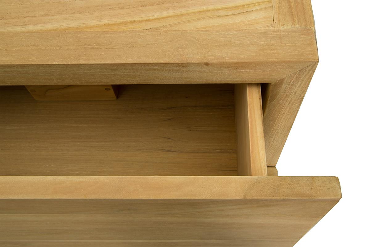 Mueble de bao para doble lavabo en teca (lavabos no incluidos) CALAM