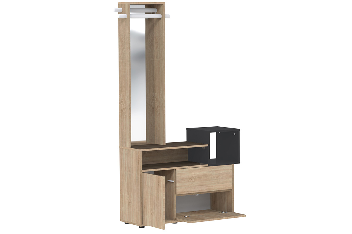 Mueble de entrada con espejo y almacenaje KOLN