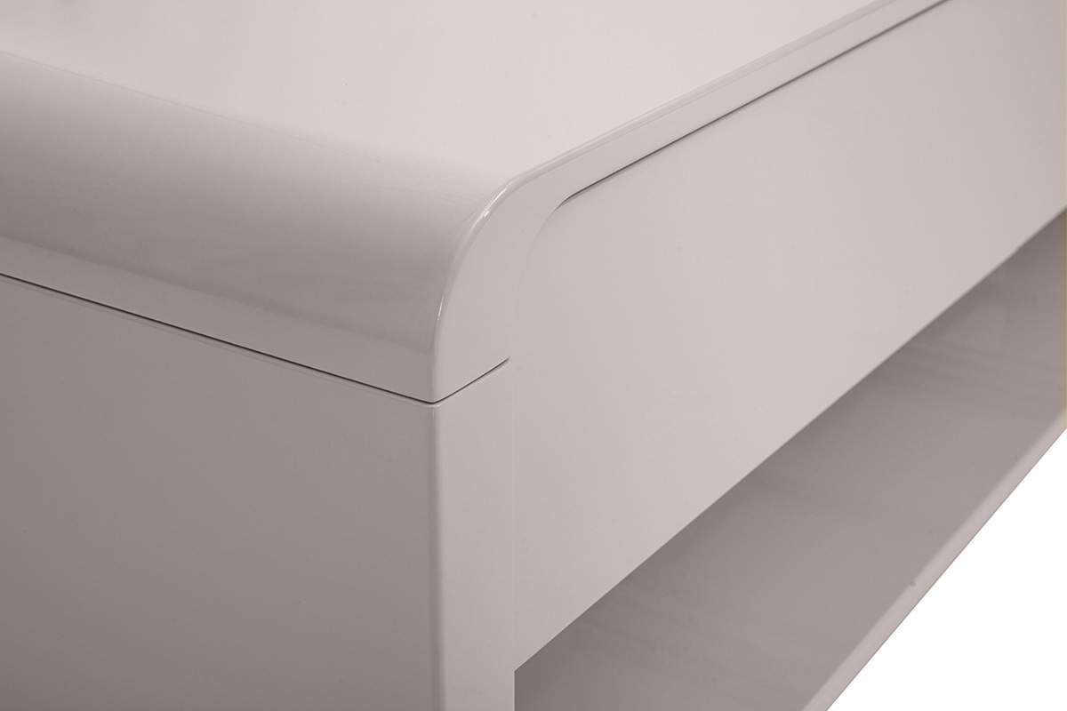 Mueble para TV dise�o beige brillante con 3 cajones L179.5 cm SAILOR