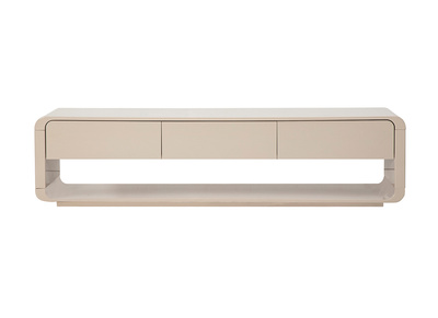 Mueble para TV dise&ntilde;o beige brillante con 3 cajones L179.5 cm SAILOR