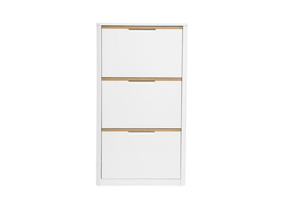 Mueble para zapatos de 3 puertas acabado blanco lacado brillante L68 cm KIRK