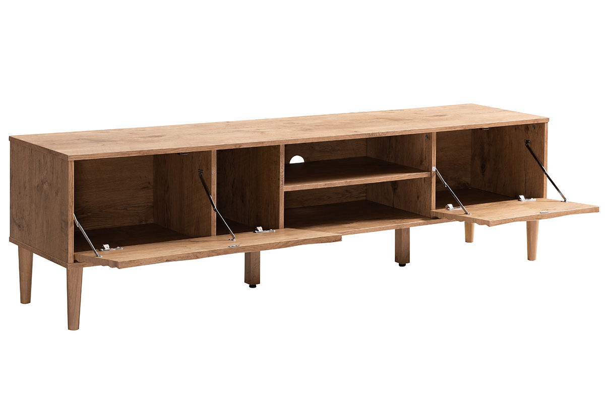 Mueble TV 2 puertas en relieve madera ABY