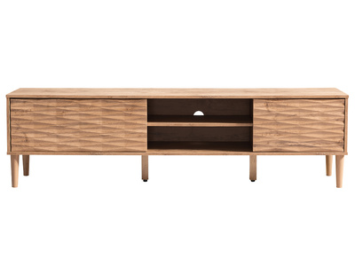 Mueble TV 2 puertas en relieve madera ABY - Mueble TV 2 puertas en relieve madera ABY