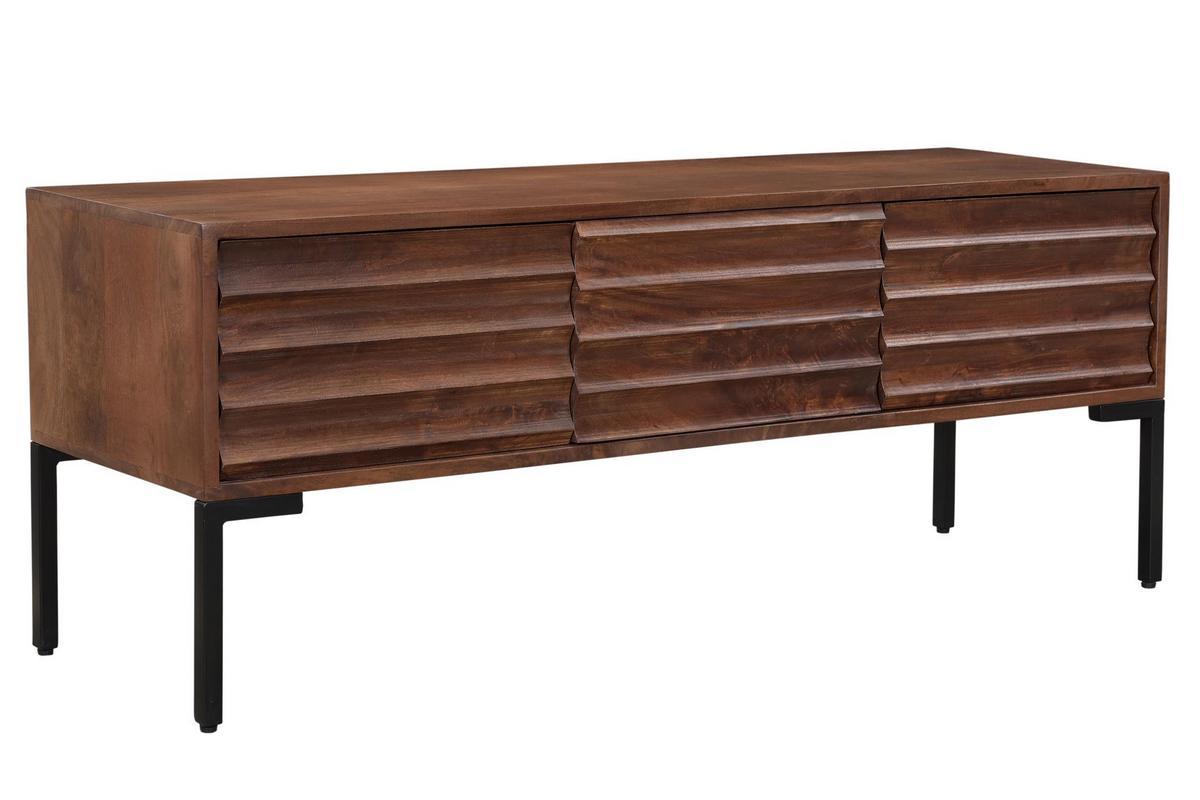 Mueble TV 3 puertas en mango macizo y metal ONDA