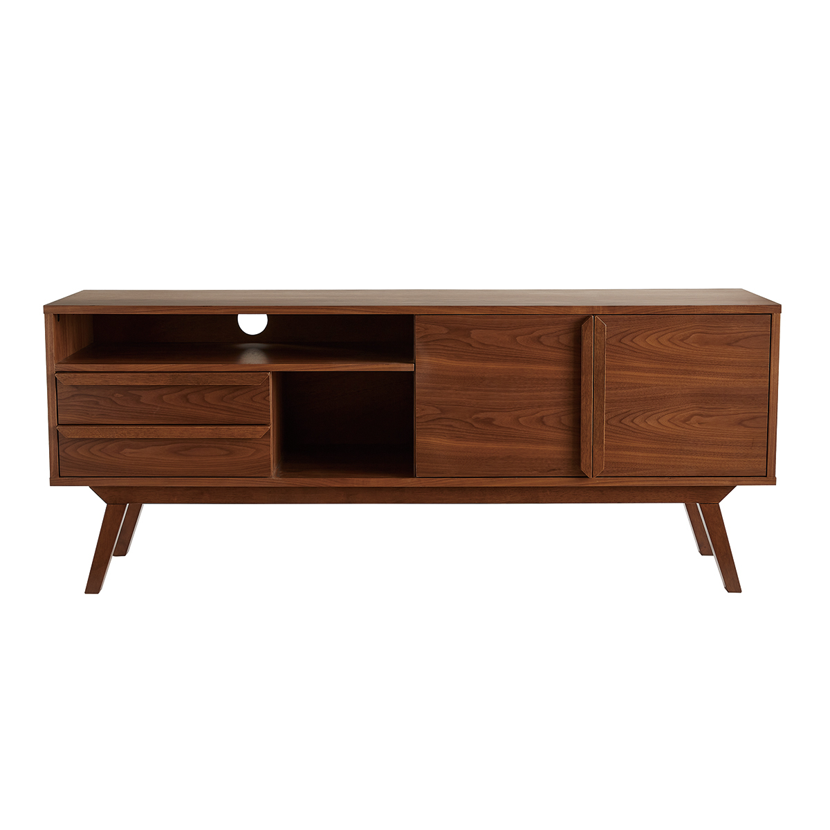 Mueble TV alto de nogal vintage 160 cm VOLVER