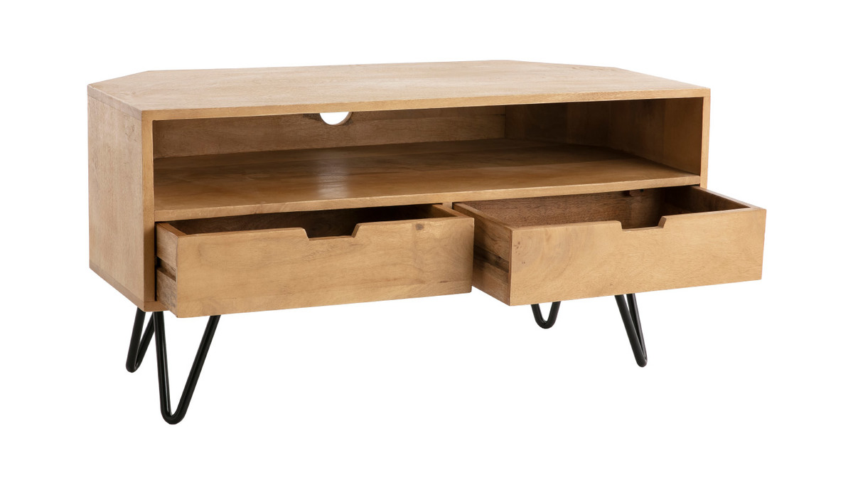 Boreal mueble tv de madera de mango y metal