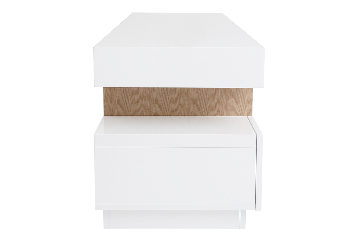 Mueble TV blanco y madera LIVO