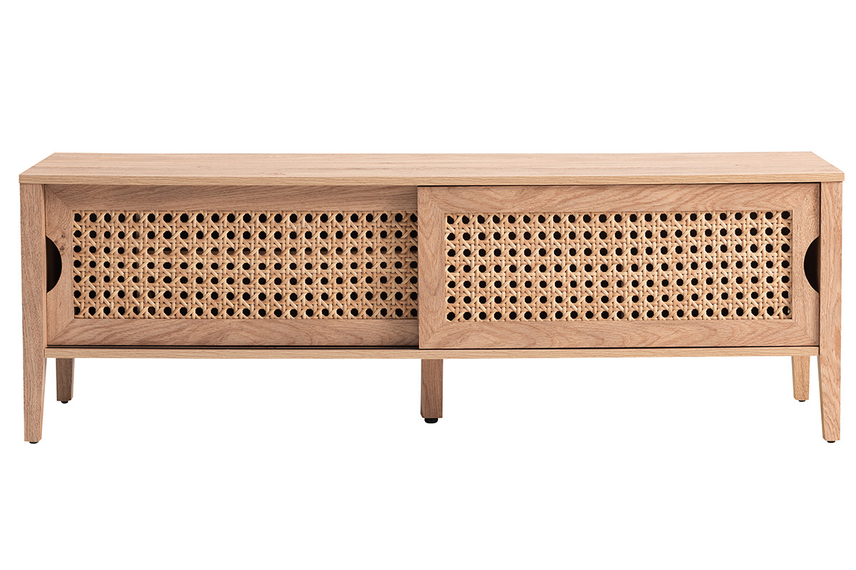 Mueble TV  con puertas correderas madera y ratn sinttico PACHO
