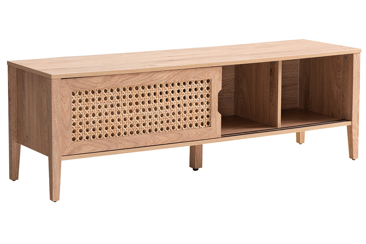 Mueble TV  con puertas correderas madera y ratn sinttico PACHO